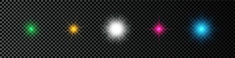 Light effect of lens flare vector