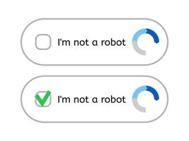 Template for entering captcha I'm not a robot vector