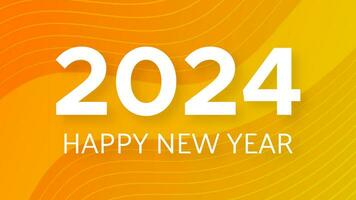 2024 Happy New Year on colorful background vector