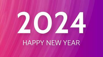 2024 Happy New Year on colorful background vector