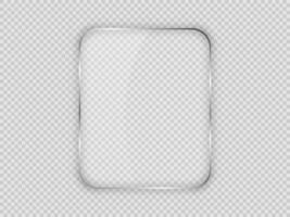 Glass plate in rounded vertical frame vector