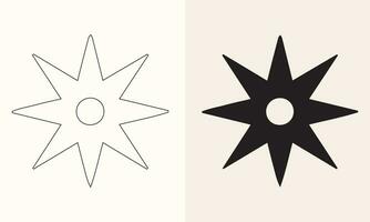 Vector illustration of a star icon set