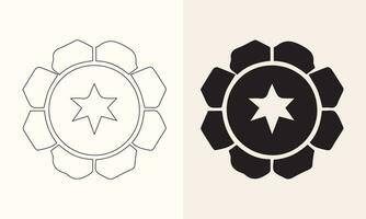 Vector illustration of a star icon set