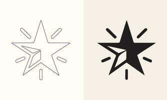 vector ilustración de un estrella icono conjunto