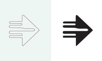 Big black set of arrow symbols. The arrow symbol. Vector collection of arrows. Arrow. Cursor. Simple modern arrows. Illustration in vector format