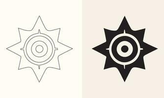 Vector illustration of a star icon set