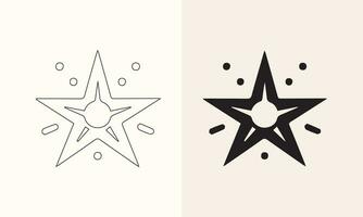 Vector illustration of a star icon set