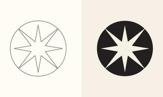 Vector illustration of a star icon set