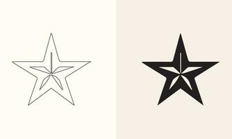Vector illustration of a star icon set