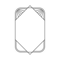Trendy christmas winter linear frame with rays. Modern minimalist aesthetic line element, geometric forms. Vector sparkle for social media or poster design, simple decorative boho style