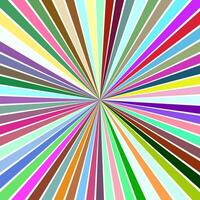 Colorful psychedelic abstract starburst background - vector illustration from striped rays