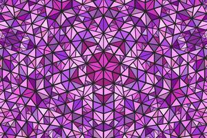 Geometrical circular tile pattern mosaic background - hypnotic colorful psychedelic abstract vector graphic design in purple and pink tones