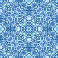 Blue abstract repeating triangle mosaic kaleidoscope pattern wallpaper - symmetrical vector background design