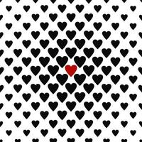The only one loved - seamless heart pattern design vector