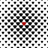 The only one loved - seamless heart pattern design vector