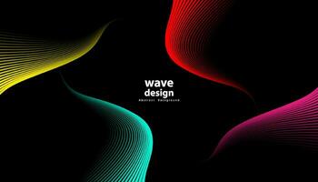 Abstract colorful wave line vector background. Line curve modern design for your ideas, Banners, Placards, Posters. Eps10 vector template.