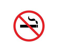 No smoking logo. Forbidden sign icon. Flat design style. Vector Illustration