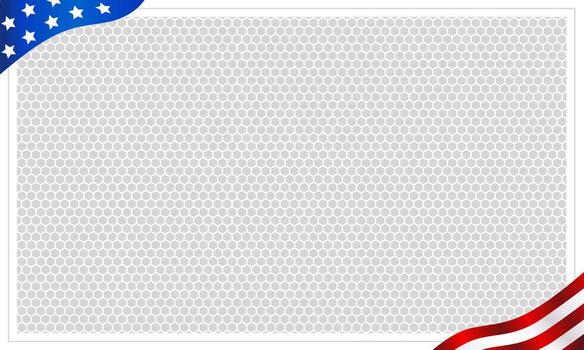 modelo Estados Unidos bandera estrellas símbolos antecedentes marco esquina con vacío espacio para tu texto. vector