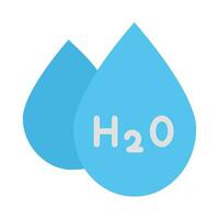 H2o Vector Flat Icon For Personal And Commercial Use.