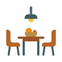 Dining Room Vector Flat Icon For Personal And Commercial Use.