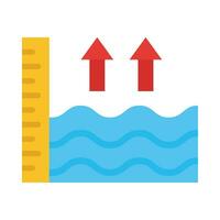 Sea Level Rise Vector Flat Icon For Personal And Commercial Use.