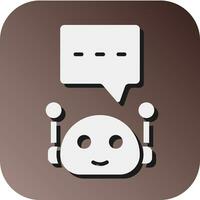 Chatbot Vector Glyph Gradient Background Icon For Personal And Commercial Use.