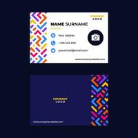 Abstract Name Card Design for Business or Company vector