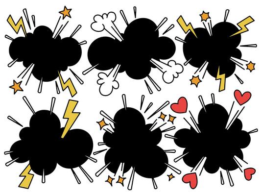 Cartoon effect speech bubble illustration