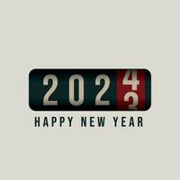 Vector Happy New Year Typography banner illustration with light back background creative ideas