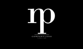 Alphabet letters Initials Monogram logo NP,NP  INITIAL,NP  letter vector