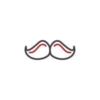 mustache icon. sign for mobile concept and web design. outline vector icon. symbol, logo illustration. vector graphics.