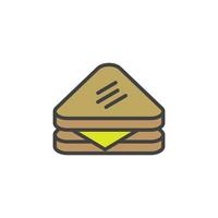 sandwich icon. sign for mobile concept and web design. outline vector icon. symbol, logo illustration. vector graphics.