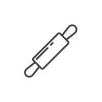 rolling pin icon. sign for mobile concept and web design. outline vector icon. symbol, logo illustration. vector graphics.