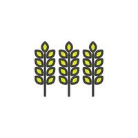 wheat icon. sign for mobile concept and web design. outline vector icon. symbol, logo illustration. vector graphics.