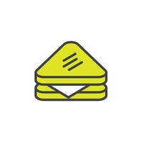 sandwich icon. sign for mobile concept and web design. outline vector icon. symbol, logo illustration. vector graphics.