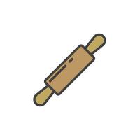 rolling pin icon. sign for mobile concept and web design. outline vector icon. symbol, logo illustration. vector graphics.