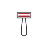 razor icon. sign for mobile concept and web design. outline vector icon. symbol, logo illustration. vector graphics.