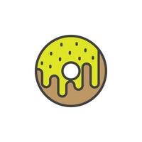 donut icon. sign for mobile concept and web design. outline vector icon. symbol, logo illustration. vector graphics.