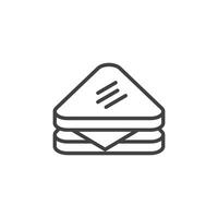 sandwich icon. sign for mobile concept and web design. outline vector icon. symbol, logo illustration. vector graphics.