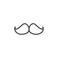 mustache icon. sign for mobile concept and web design. outline vector icon. symbol, logo illustration. vector graphics.