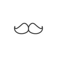 mustache icon. sign for mobile concept and web design. outline vector icon. symbol, logo illustration. vector graphics.