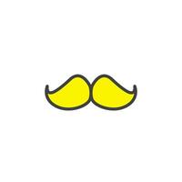 mustache icon. sign for mobile concept and web design. outline vector icon. symbol, logo illustration. vector graphics.