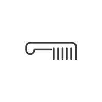 comb icon. sign for mobile concept and web design. outline vector icon. symbol, logo illustration. vector graphics.