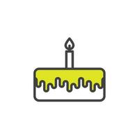 birthday cake icon. sign for mobile concept and web design. outline vector icon. symbol, logo illustration. vector graphics.