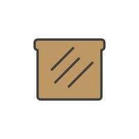 toast bread icon. sign for mobile concept and web design. outline vector icon. symbol, logo illustration. vector graphics.