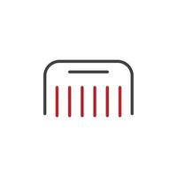 comb icon. sign for mobile concept and web design. outline vector icon. symbol, logo illustration. vector graphics.