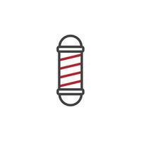 barber pole icon. sign for mobile concept and web design. outline vector icon. symbol, logo illustration. vector graphics.