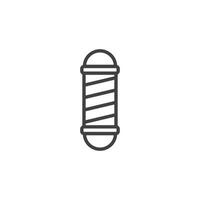 barber pole icon. sign for mobile concept and web design. outline vector icon. symbol, logo illustration. vector graphics.