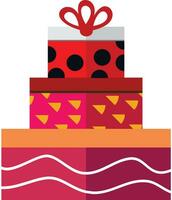 decorativo regalo caja conjuntos para celebracion y diseño póster y tarjetas vector