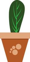 flower pot illustration with tropical and cactus design for designing vector